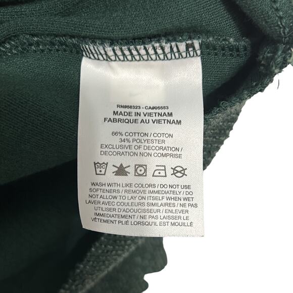 Nike Green Long sleeve raw hem crop top size medium - Picture 6 of 6